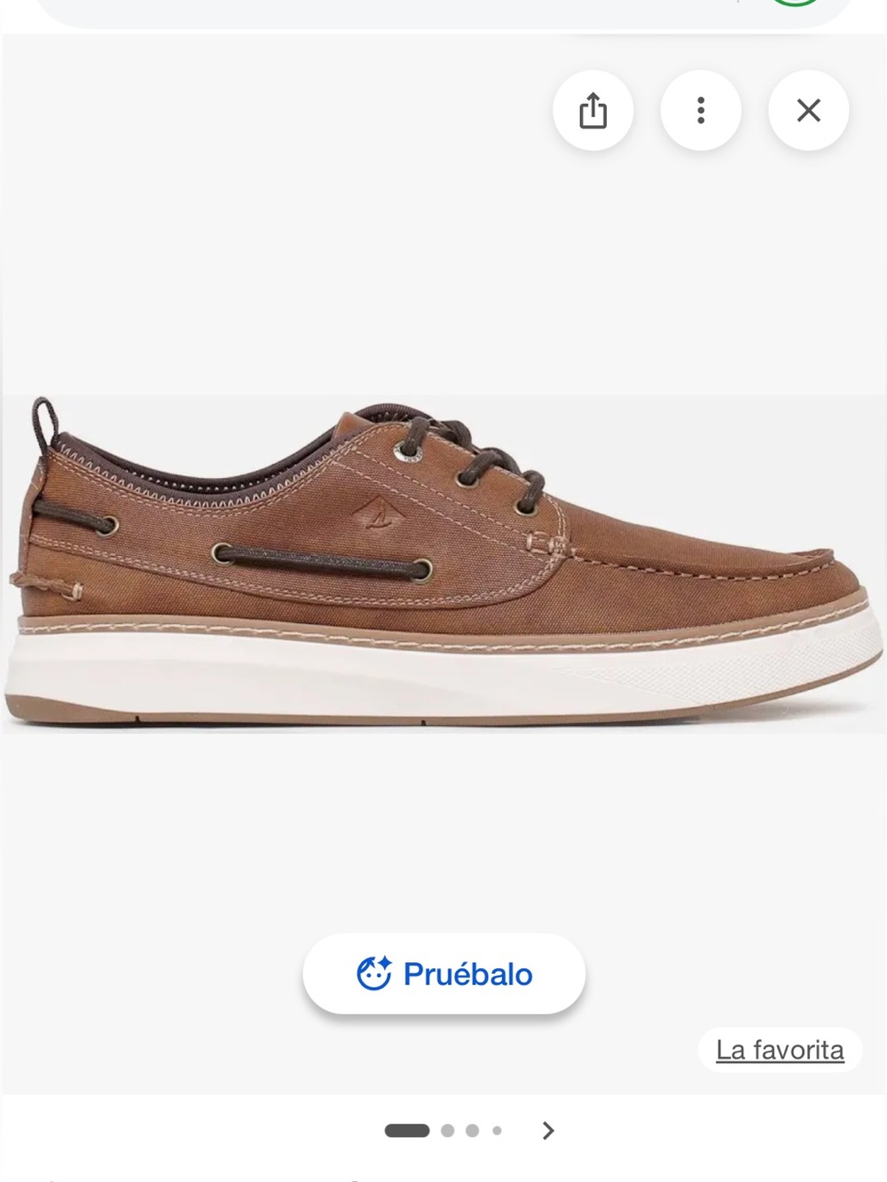 Sperry Brown Leather Men’s Boat Shoe with White Sole
